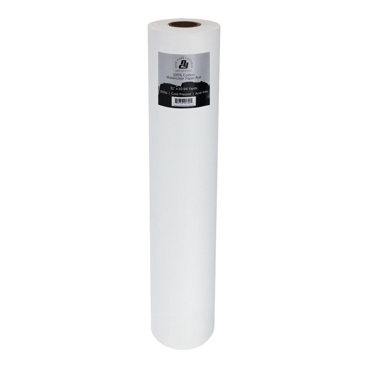 New York Central Large Watercolor Paper Roll for Artists - Cold Press - 31" x 10.94 yd - 100% Cotton Bright White Acid-Free Archival Roll of Cold Pressed Watercolor Paper